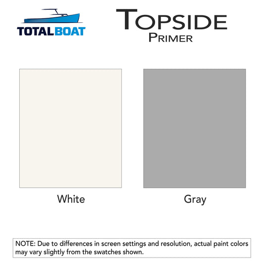 TotalBoat Premium Marine Topside Primer color chart