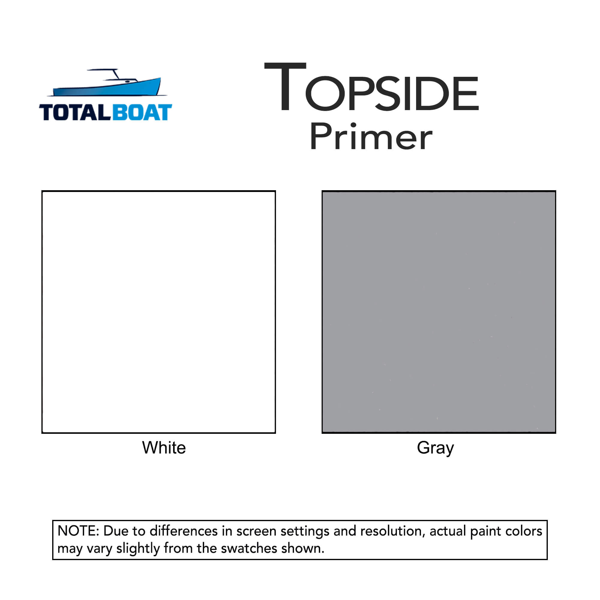 TotalBoat Topside Primer Color Chart