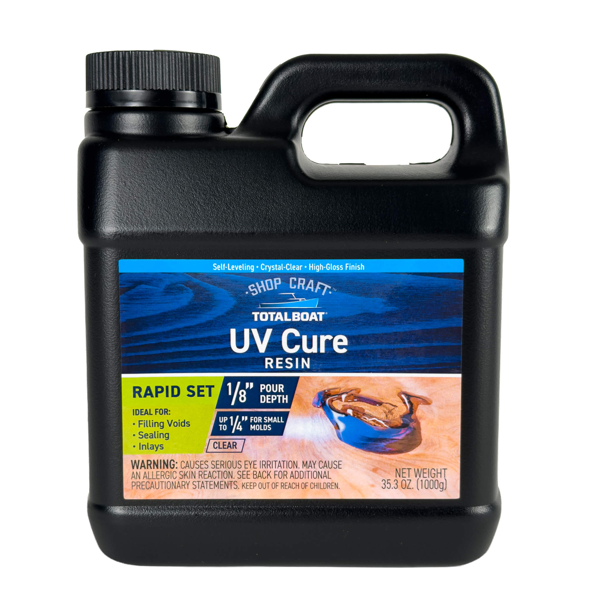 TotalBoat UV Cure Clear Resin 1000g