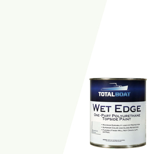 TotalBoat Wet Edge Topside Paint High-gloss Blue Glo White Enamel Oil-based  Marine Paint (1-quart)