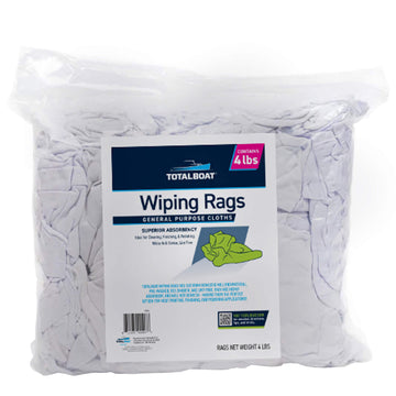 TotalBoat White Cotton Cleaning & Wiping Rags 4lb bag