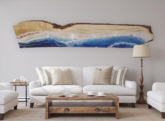 MakerPoxy Crystal Clear Artist’s Resin by Jess Crow beautiful ocean waves creation wall art