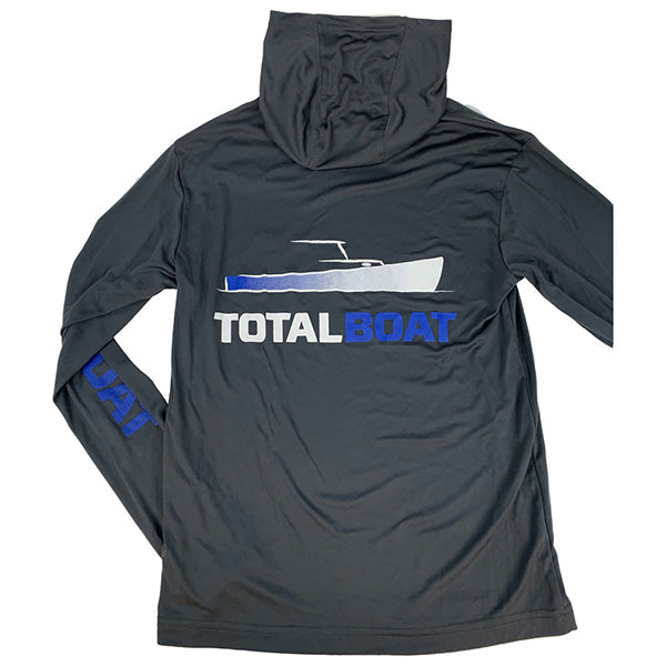 TotalBoat Hooded Long Sleeve Logo Pullover back