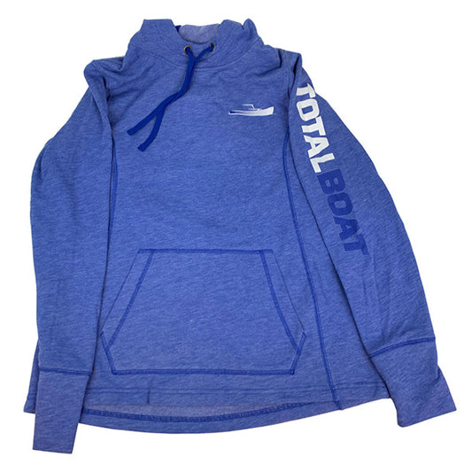 TotalBoat Hooded Logo Sleeve Wicking Fleece Sweatshirt