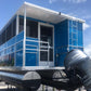 TotalBoat AlumiPaint AF Aluminum Antifouling Paint on a pontoon boat