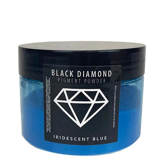 Black Diamond Mica Powder Coloring Pigments iridescent blue jar jar