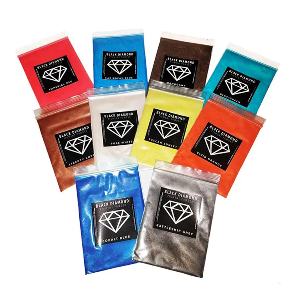 Black Diamond Mica Powder Coloring Pigments pack 101 10 pack assorted