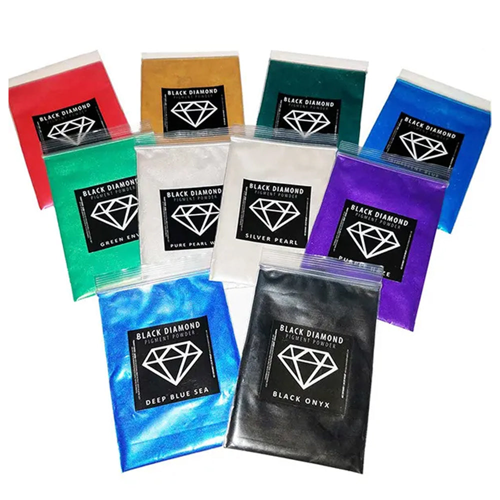 Black Diamond Mica Powder Coloring Pigments pack 104 10 pack assorted
