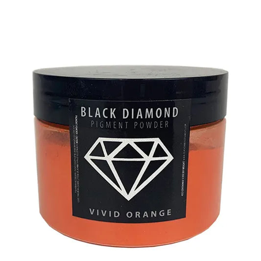Black Diamond Mica Powder Coloring Pigments vivid orange jar