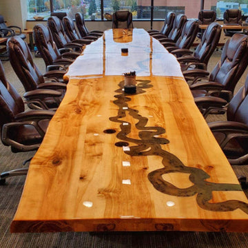 MakerPoxy By Jess Crow live edge conference table