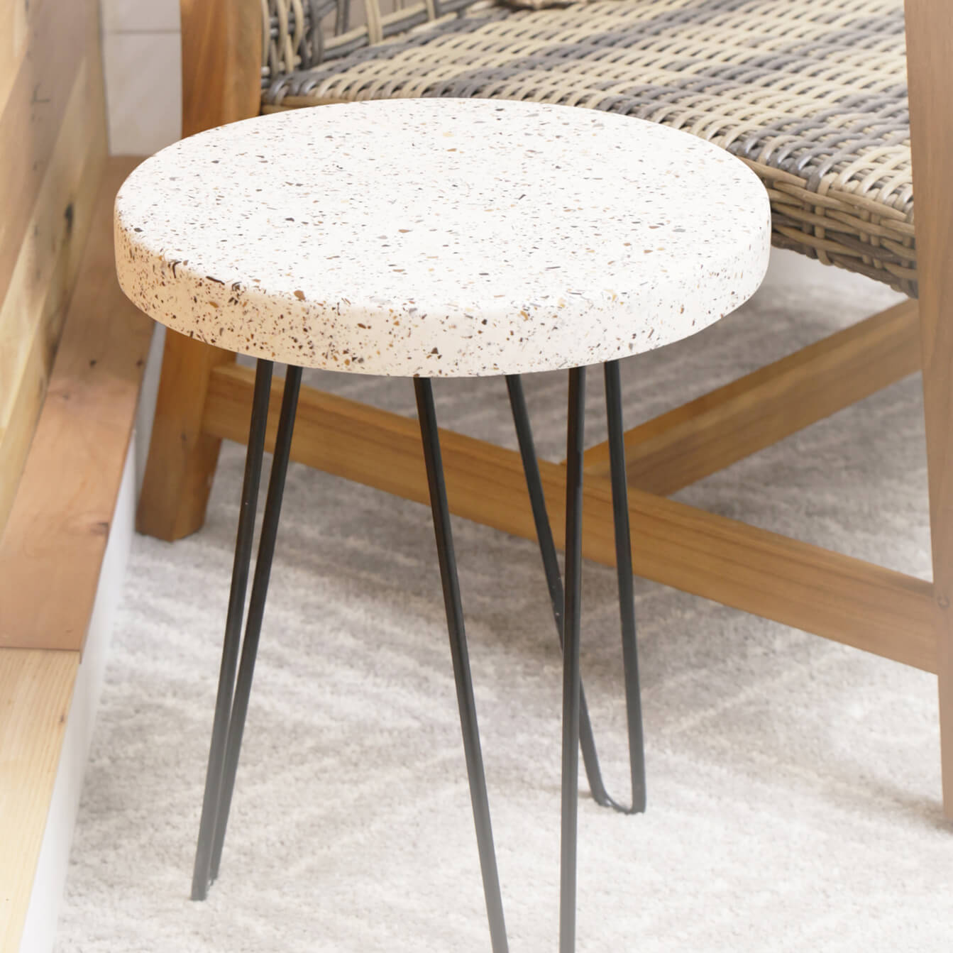 Razzo Mineral Casting Compound Kit side table