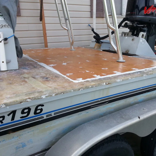 TotalBoat Traditional 5:1 Epoxy Resin Kit Resin used on a boat
