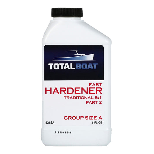 TotalBoat Traditional 5:1 Fast Hardener 6oz Group Size A for Quart Resin