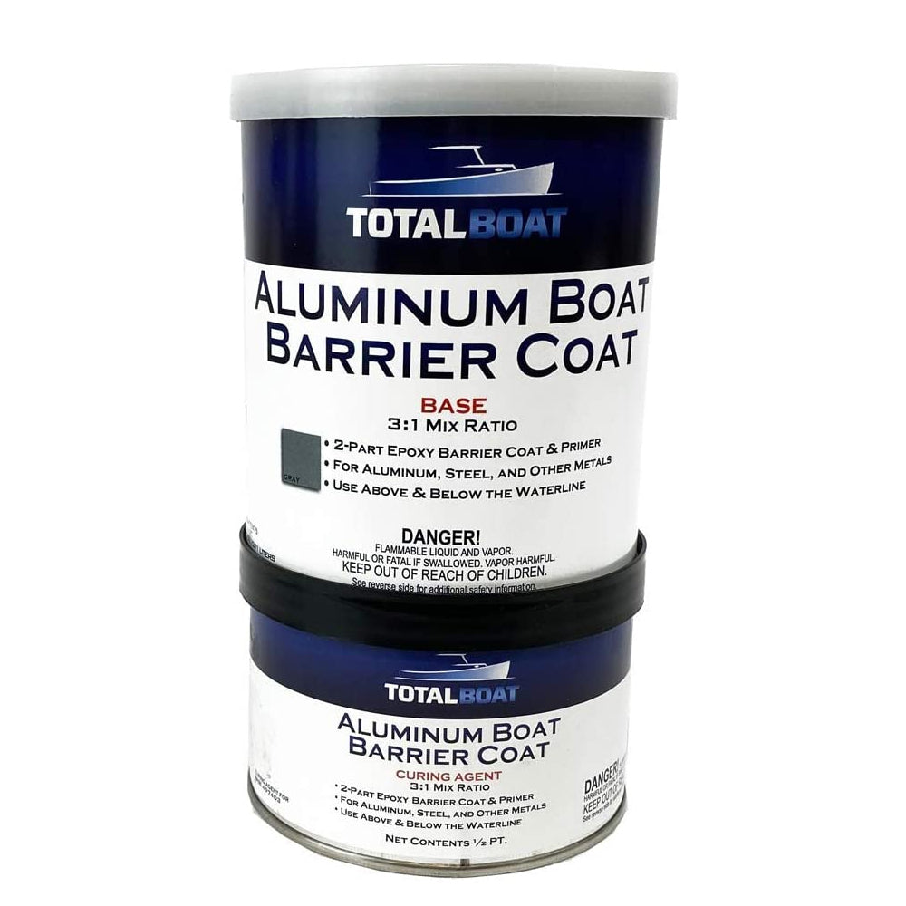 TotalBoat Aluminum Boat Barrier Coat Epoxy Primer Quart Kit Gray
