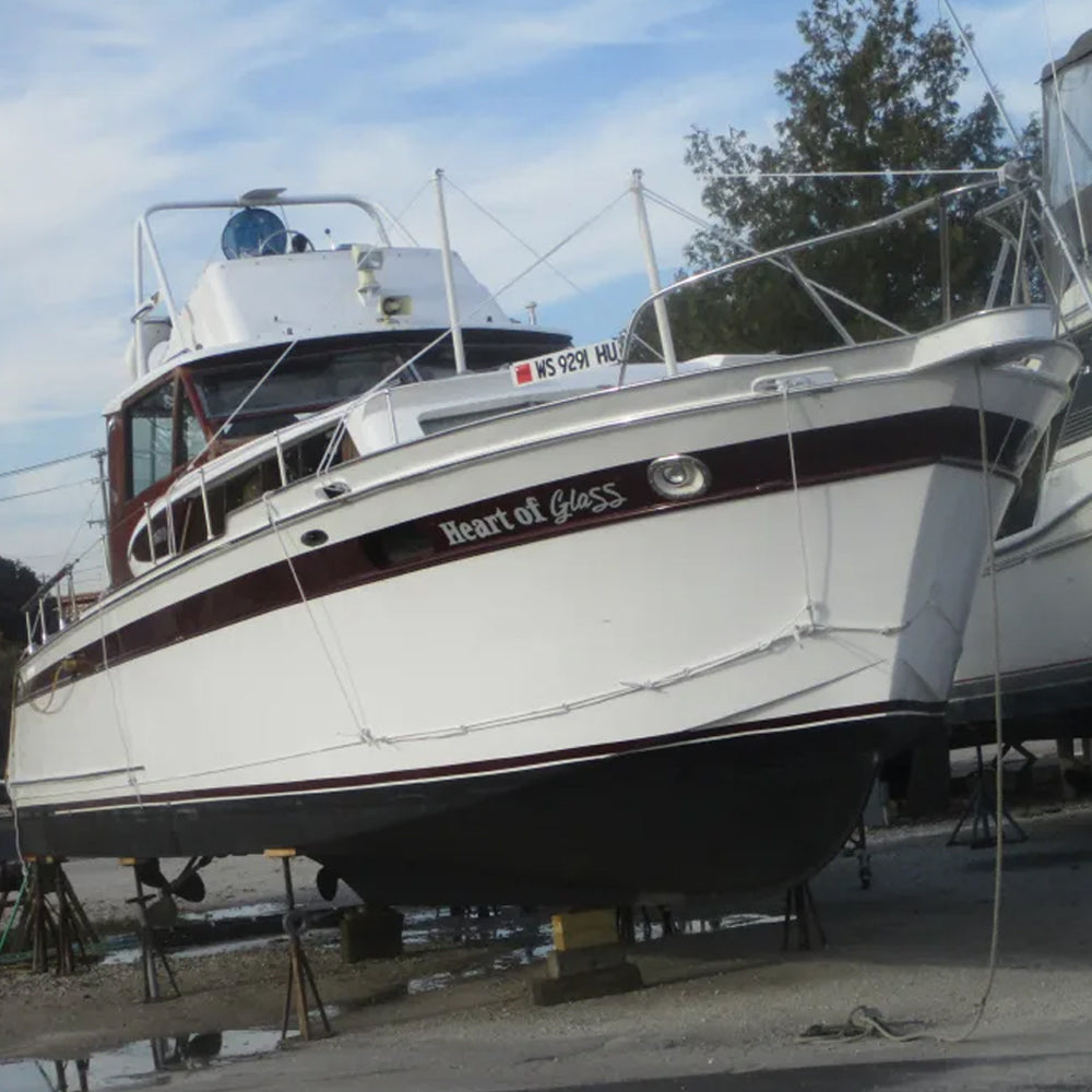 TotalBoat AlumiPaint AF Aluminum Antifouling Paint Black on a boat