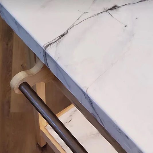 Epoxy White Marble Effect Countertop Kit marble effect close up
