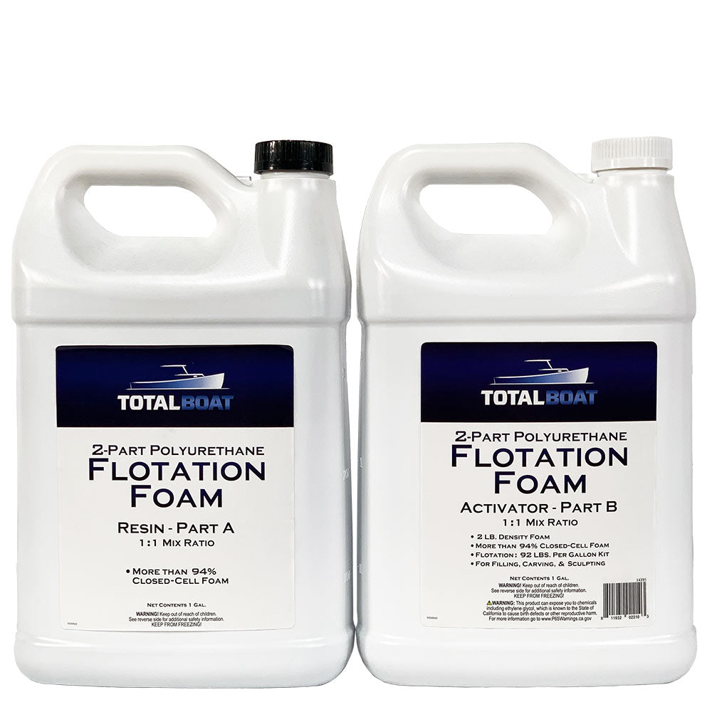 TotalBoat Liquid Urethane Foam Kit 2 lb Density, Closed Cell for Flotation & Insulation (2 Quart Kit)