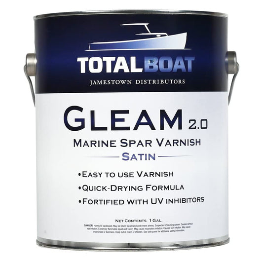 TotalBoat Gleam 2.0 Marine Spar Varnish Satin Gallon