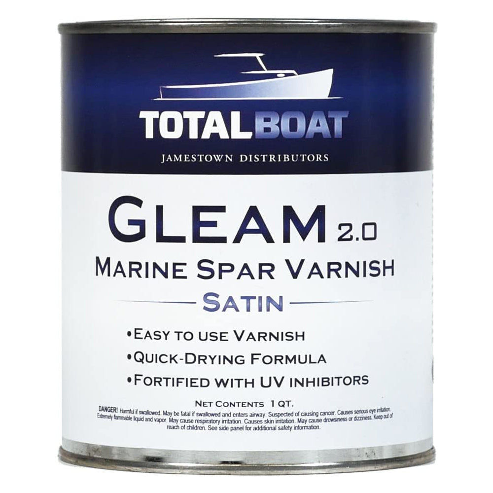 TotalBoat Gleam 2.0 Marine Spar Varnish Satin Quart