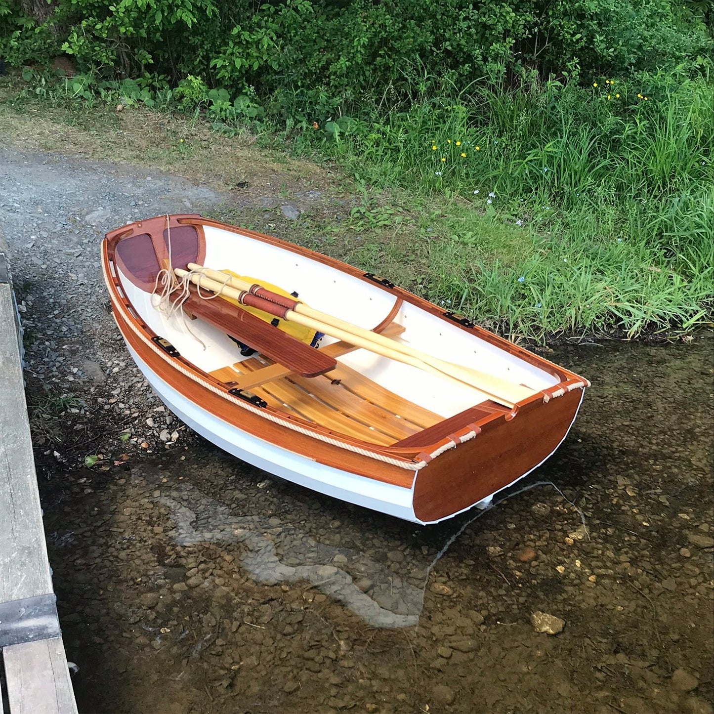 TotalBoat Halcyon Water-Based Marine Varnish on a finished boat