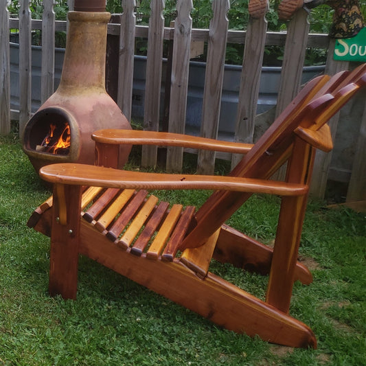 TotalBoat Halcyon Water-Based Marine Varnish on a finished adirondack chair