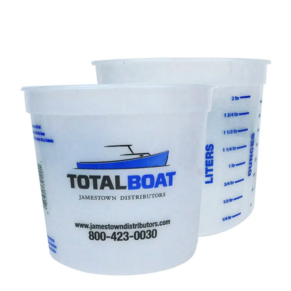 TotalBoat Plastic Paint Pails and Epoxy Mixing Cups - 2 1/2 Quart