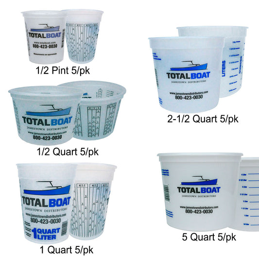 Colored Epoxies 5-Gal. Clear Measure Multi Mix Bucket