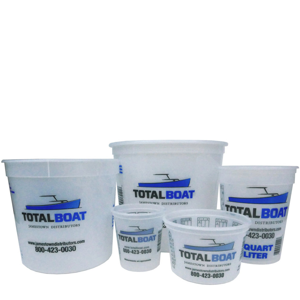 TotalBoat Plastic Paint Pails and Epoxy Mixing Cups