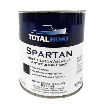 fairing a sailboat keel TotalBoat Spartan Multi-Season Antifouling Paint Black Quart