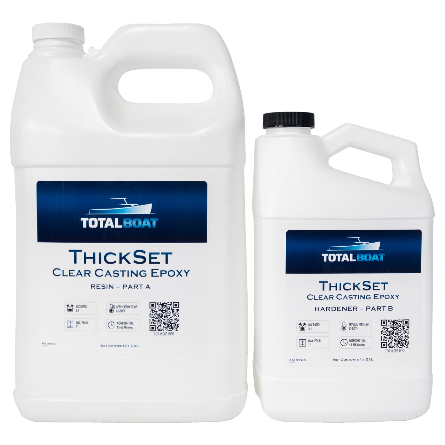 TotalBoat Thickset Deep Pour Clear Casting Epoxy Resin 8 Gallon Kit