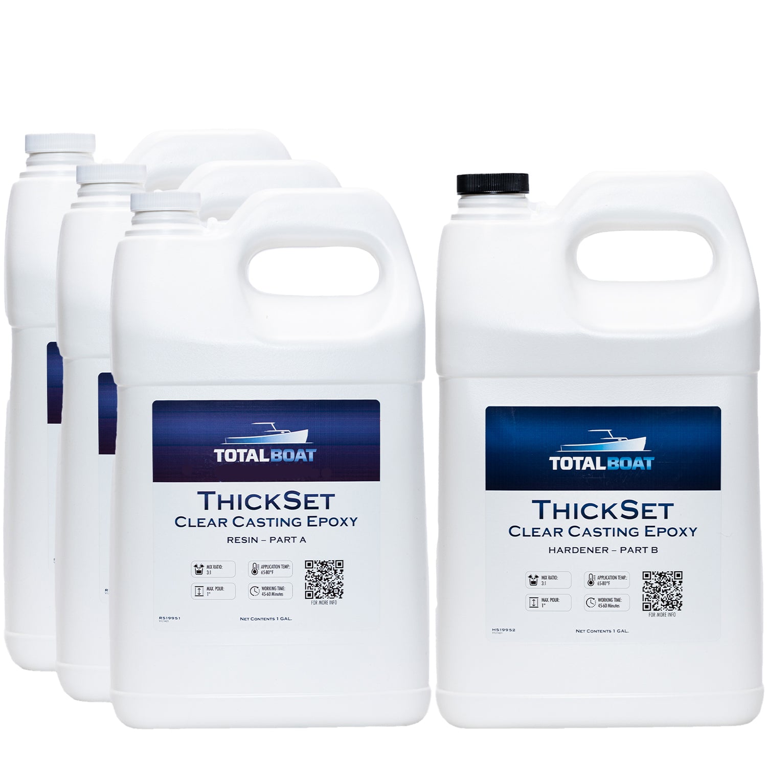 TotalBoat Thickset Deep Pour Clear Casting Epoxy Resin 8 Gallon Kit