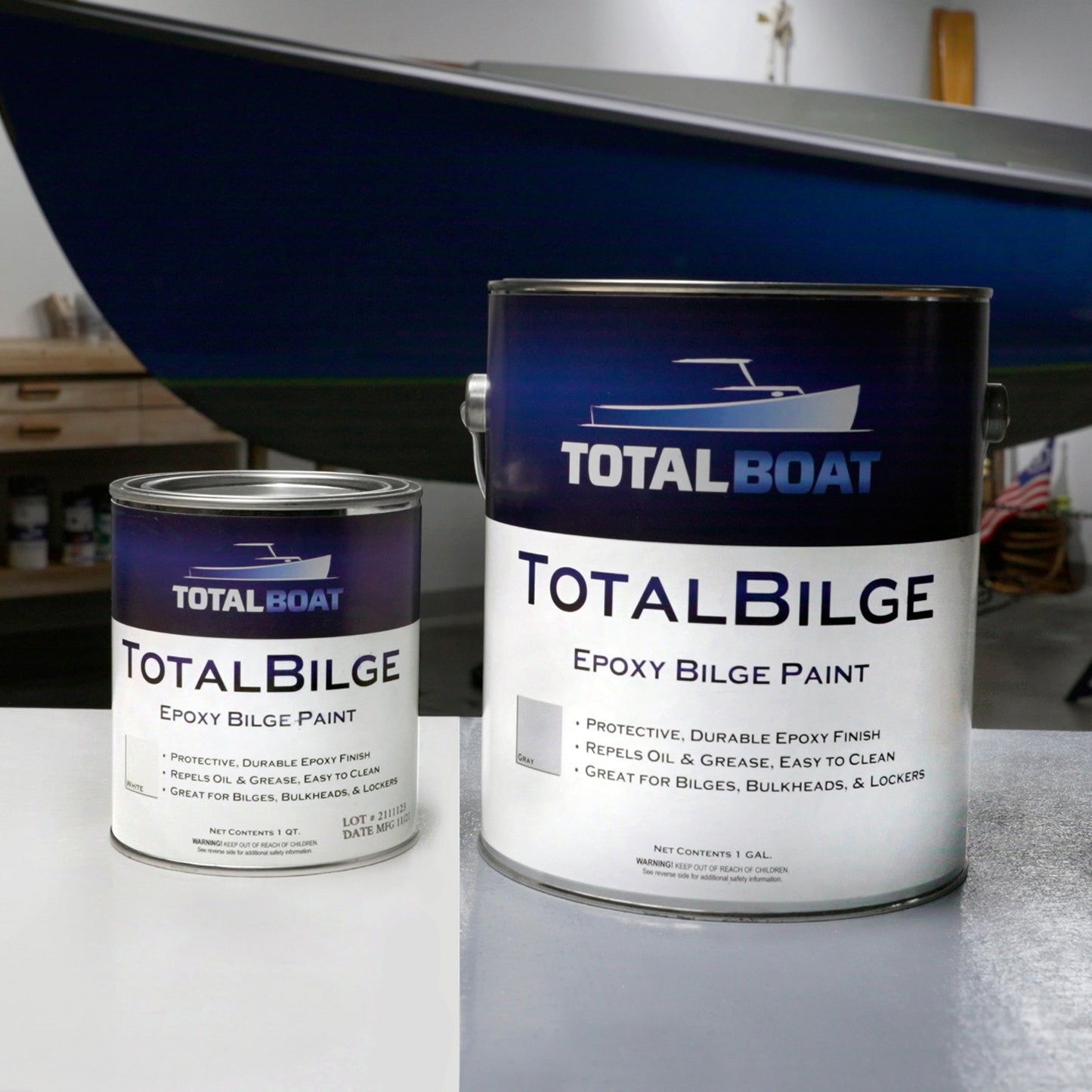 TotalBoat Totalbilge Epoxy Bilge Paint Quart White