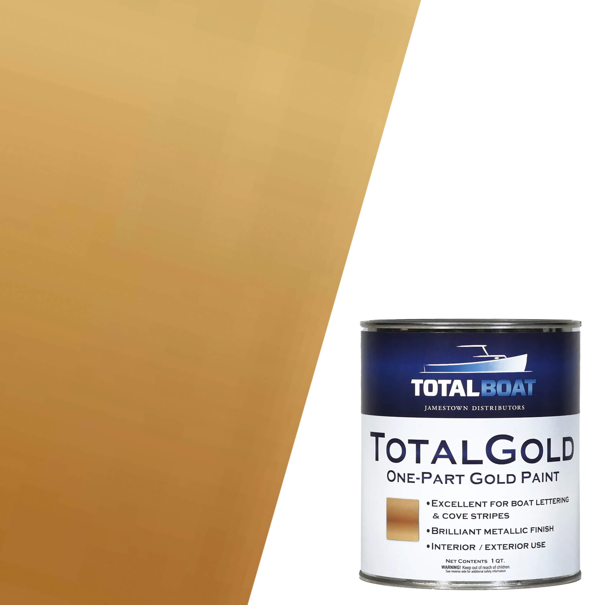 TotalBoat TotalGold Gold Metallic Paint (Quart)
