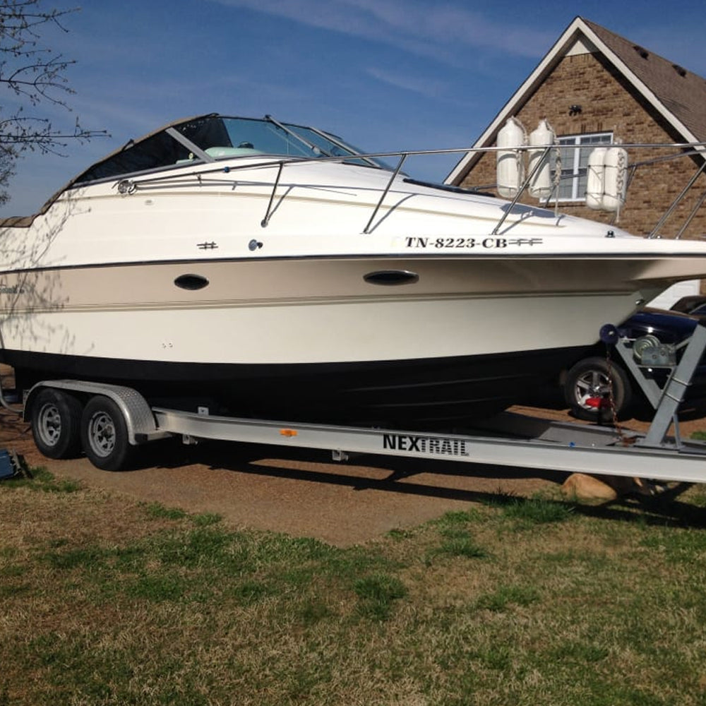 TotalBoat Underdog Boat Bottom Paint black on a boat bottom