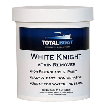fairing a sailboat keel TotalBoat White Knight Fiberglass Stain Remover