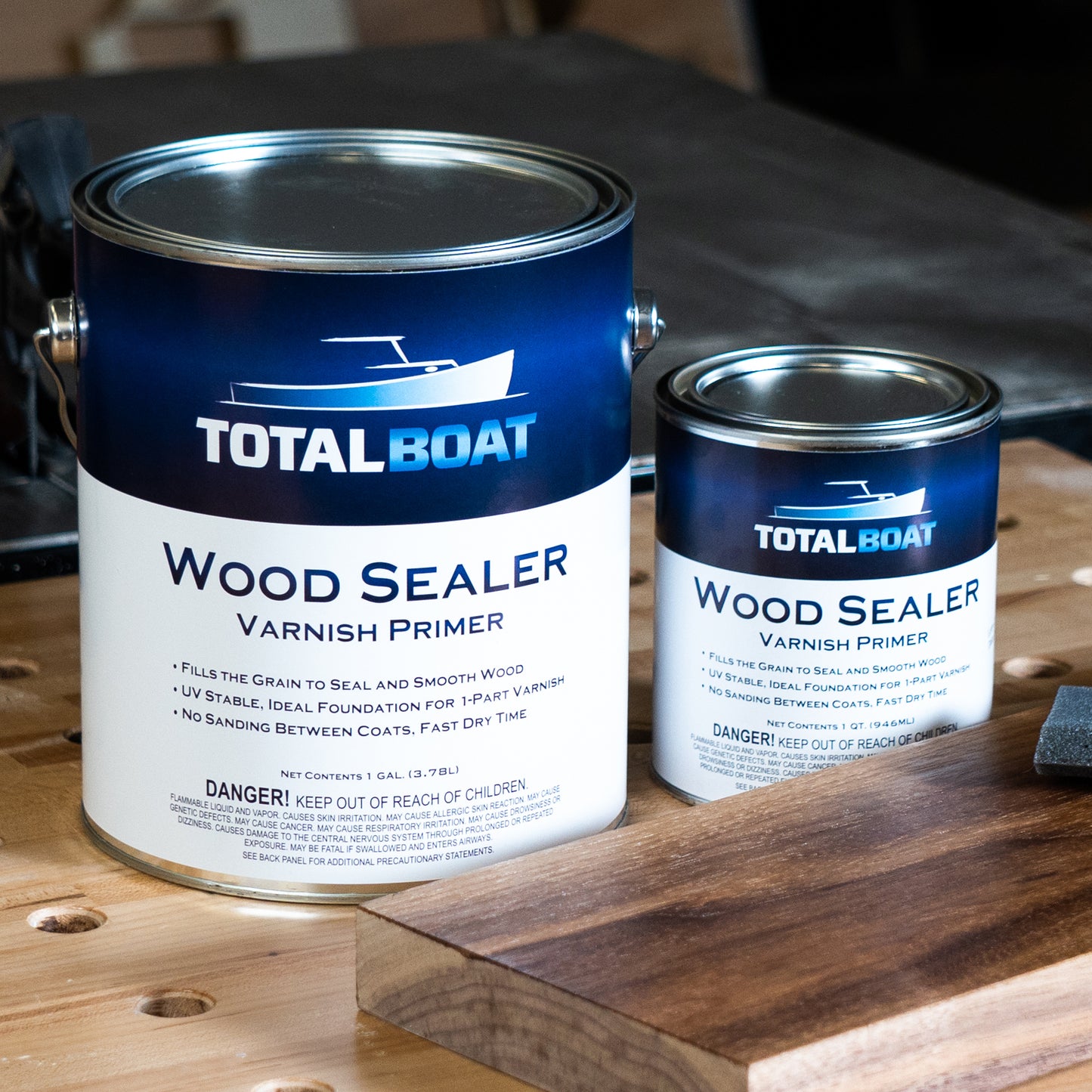 TotalBoat Wood Sealer Varnish Primer available in gallons and quarts